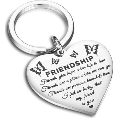 Best Friends Gift Heart Pendant Key Ring Friendship Keychain Car Key Holder Best Friends Key Chains