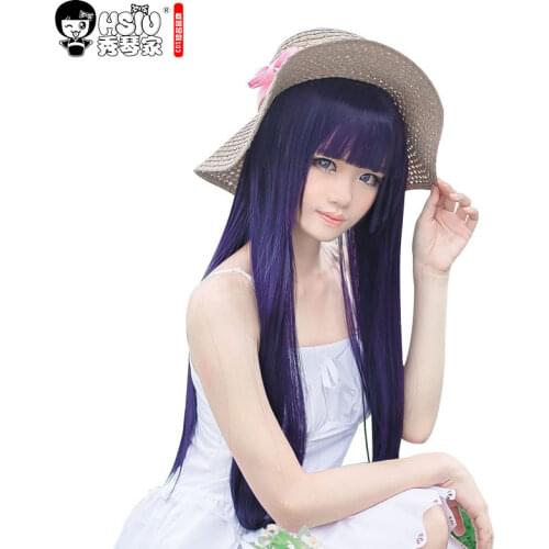 HSIU NEW High quality Ruri Gokoru Cosplay Wig KuroNeko List of Oreimo episodes Costume Play Wigs Halloween Costumes Hair