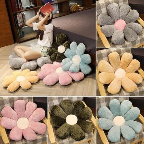 Plush Flower Mat Stuffed Lifelike Flower Shape Baby Kids Home Playmat Soft Plant Flower Throw Pillow Cushion Home Decor Gift