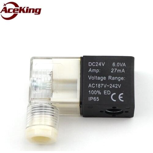 Magnetic valve coil 220v 24v 12v 4v310-10 4v210-08 pneumatic electromagnetic control valve indicator light coil