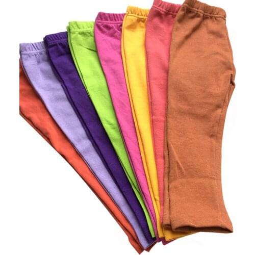 2018 New Girls Leggings Spring and Autumn Cotton High Quality Candy Colors Children Pants 2-7 Year Slim Casual Pants For Girls