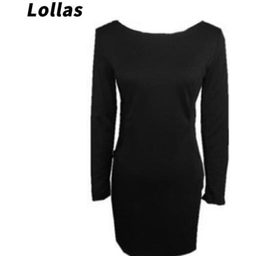 Lollas，Slim-hipped, black dress