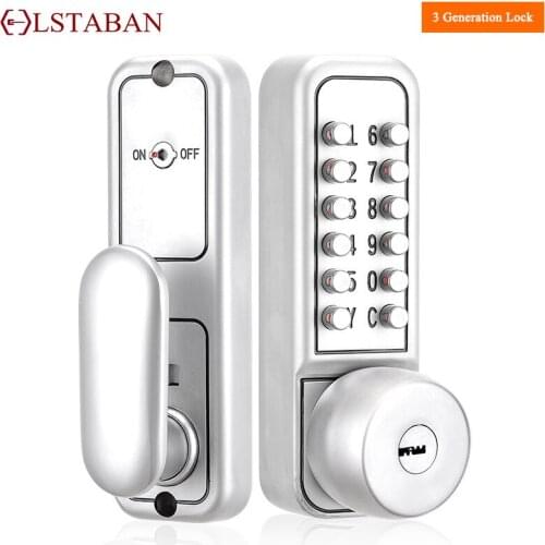LSTABAN Anti-theft Security Door Lock Mechanical Password Door Lock Safe Home Gate Lock Door Hardware Indoor Outdoor Lock