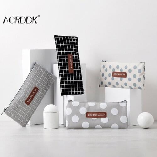 Small Pencil Case Durable Office Stationery Organizer Pouch Cosmetic Bag for Girls and Boys FL