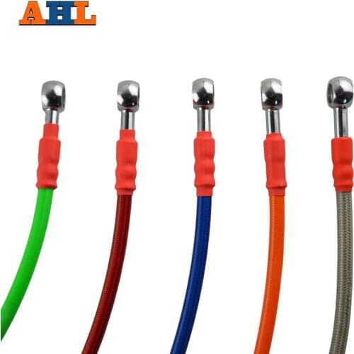 AHL Dirt Bike Braided Steel Hydraulic Reinforce 230cm 2300mm 2300 Brake line Pipe Clutch Oil Hose Tube For Motorcycle Bike
