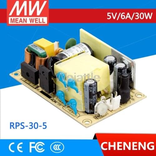 MEAN WELL original RPS-30-5 5V 6A meanwell RPS-30 5V 30W Single Output for Medical Type