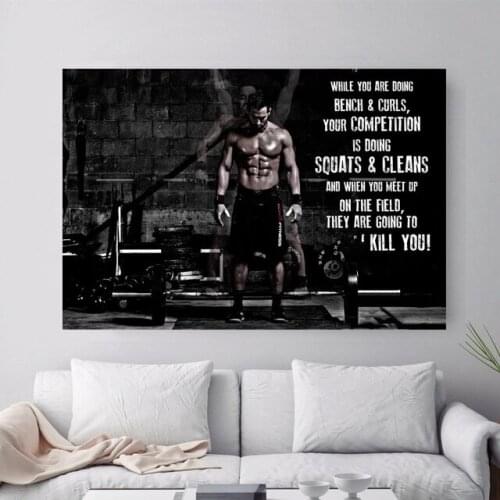 MT131 Crossfit Game Rich Bodybuilding Quote Gym Poster Canvas Painting Wall Art Picture Painting Poster Prints Room Home Decor