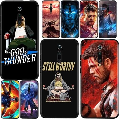 Avengers Thor Soft TPU For Xiaomi Redmi 9i 9T 9A 9C 9 8A 8 GO 7 7A S2 Y2 6 6A 5 5A 4X Prime Pro Plus Black Phone Case