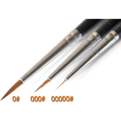 3 in 1 Modeling Pointed Round Brush Combo Set Gundam Model Kit Tool 0# 000# 00000