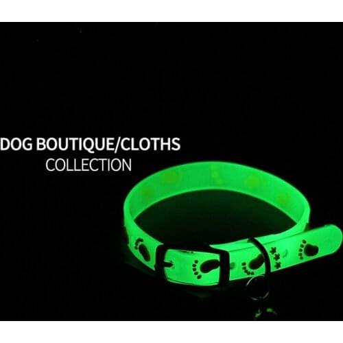 LeChong 4pcs/pack Pet collar Dog bell collar with adjustable metal buckle Luminous cat exquisite pendant collar