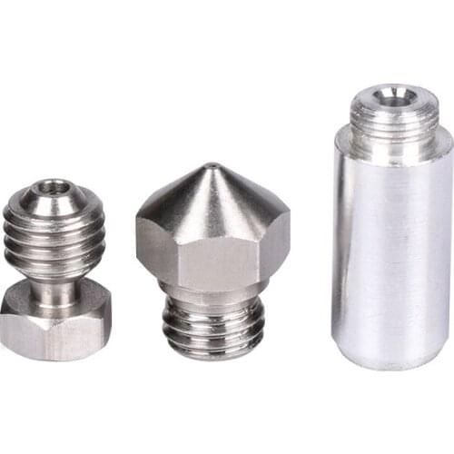 1Set MK10 All Metal Hotend Kit 0.4mm MK10 Nozzle Thermal Barrier Aluminum Throat Tube For 3D Printer