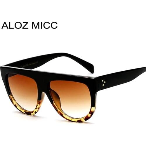 ALOZ MICC Oversized Women Sunglasses 2019 New Vintage Acetate Big Frame Square Sunglasses Women Gradient Eyewear Q55
