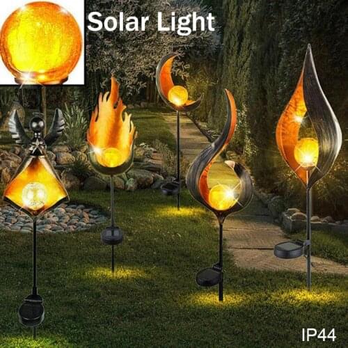 Solar LED light Flame Flickering Lamp Outdoor Waterproof Lawn Lamp Yard Garden Landscape Decor Landscape Light Path Lighting
