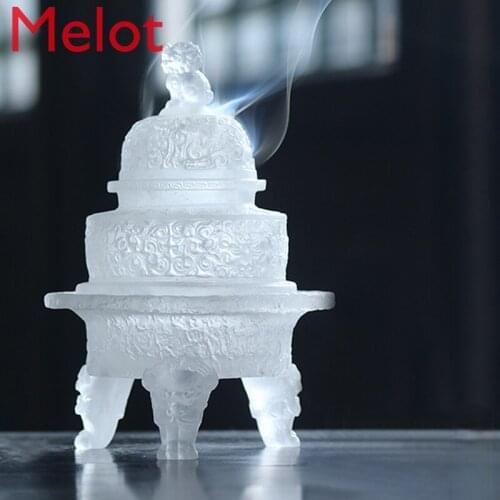 Glass Incense Burner Incense Burner Qianshan Incense Burner Lion Style Home Decoration Zen Furnishings & Decoration