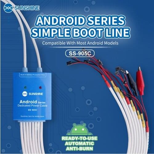 SS-905C Android One Button Boot Control line for Huawei Xiaomi Samsung Meizu OnePlus OPPO Anti-Burn Test Cable Power Supply Line