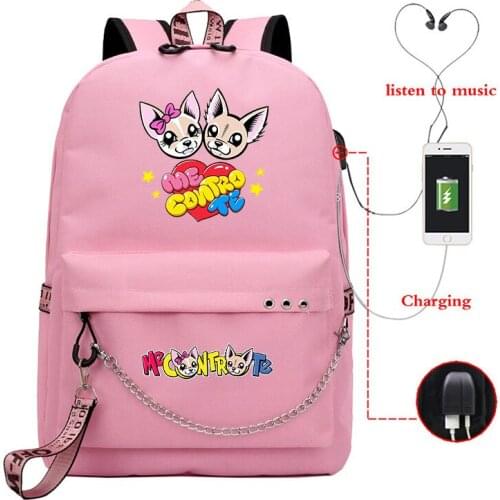 Me Contro Te USB Charge Bag Students School Backpacks Beautiful USB charging Mochila Boys Girls Book Bag Teens Daily Backpack