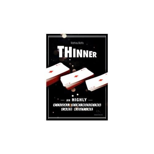 THINNER (Gimmick and Online Instruction) by Mathieu Bich Card Magic Props Magician Decks Illusions Close up Magic Tricks Visual