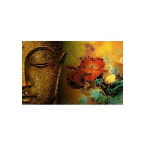 YIKEE diamond painting buddha round rhinestones Home Decor Drill Resin DIY Mosaic Diamond Embroidery Animal y1142