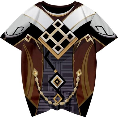 Genshin Impact Morax dress up 3D Print Spring Summer Preppy MenWomen Street Clothes T-shirt Youthful Retro Innovation