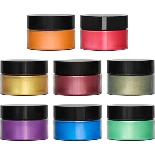 15g Mica Powder Epoxy Resin Pigment for Soap Dye Hand , Soap Making Supplies , Eyeshadow and Lips Makeup Dye 8 Colors