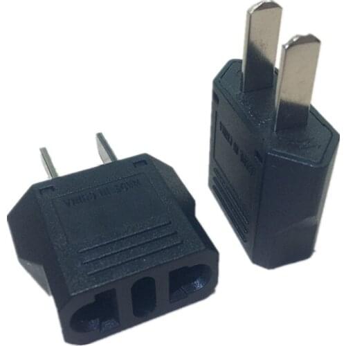 2pcs US Japan Plug Adapter European EU To US American China Travel Adapter Outlet Power Charger AC Converter Electrical Sockets
