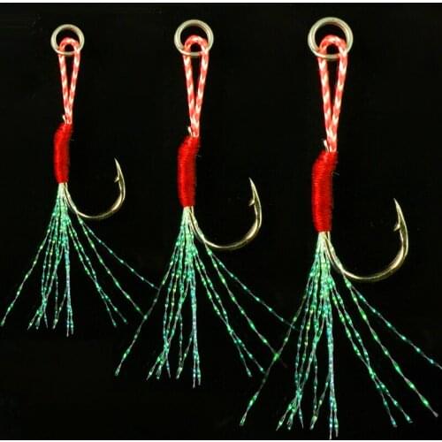 20pcs/lot Tied up High Carbon steel Electroplated Fish Hook Saltwater Sea Fishing Hook Jigging Spoon Assist Fishhook