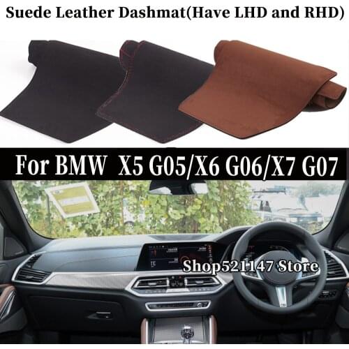 Accessories Car-styling Suede Leather Dashmat Dashboard Cover Dash Mat Carpet For BMW X5 G05 2018-2021 /X6 G06/X7 G07 2019 2020