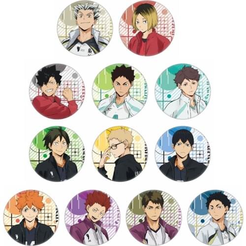 Anime Haikyuu!! Brooch Cartoon Volleyball Boy Badge Japan Collection Badge For Backpacks Clothes Cosplay Pin Accessories
