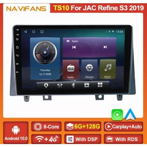 2din Android 11 Carplay Auto Car Radio For JAC Refine S3 2017 2018 2019 Car Multimedia Player GPS Navigation WiFi no DVD DSP RDS