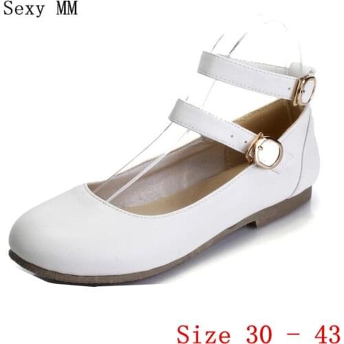 Slip On Shoes Loafers Girl Ballet Flats Women Flat Shoes Soft Comfortable Shoes Woman Plus Size 30 - 40 41 42 43