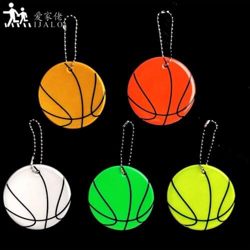 Basketball Keyrings Reflective keychain bag pendant accessories High visibility traffic visible safety