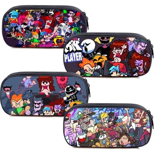 Friday Night Funkin Pencil Case 3D Anime Shooting Game Pen Bag Teens Pen Case FNF Stationery Storage Organizer for Cosmetics