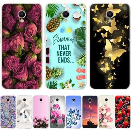 Case For Meizu M5s Meilan 5s Case Flowers Silicone Phone Case for Capa Meizu M5S 5.2" Back Cover Soft TPU Coque Fundas Bumper