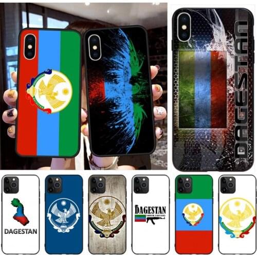 CUTEWANAN Dagestan National Flag Coat Of Arms Eagle Phone Case Capa for iPhone 11 pro XS MAX 8 7 6 6S Plus X 5S SE 2020 XR case