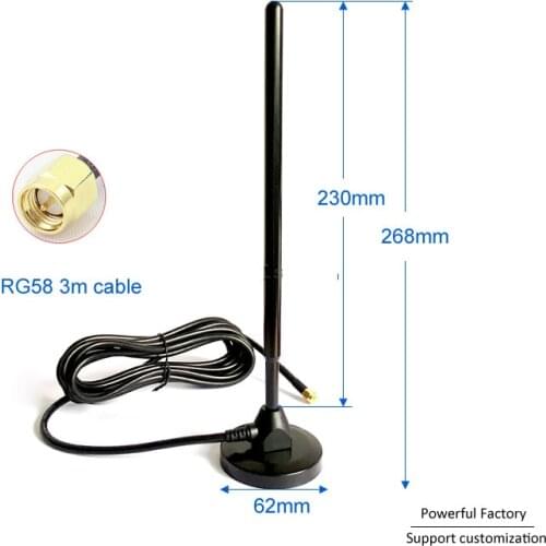 Pure copper suction cup 315Mhz antenna 35DBI RG58 cable 3m feeder SMA/N connector 1PCS