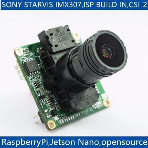 CS-MIPI-IMX307 for Raspberry Pi and Jetson Nano XavierNX,i.MX8m Maaxboard, IMX307 MIPI CSI-2 2MP Star Light ISP Camera Module