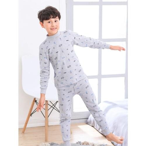 Childrens Clothing Underwear Set Cotton 170-110 Warm Boys Kids Thermal Underwears Long Johns for Kids Kids Thermos