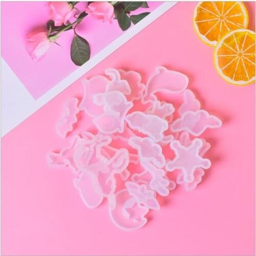 Random style Elk Clouds Silicone Mold Handmade DIY Animal Bunny Cat Pendant UV Resin Epoxy Mold For Necklace Keychain Gift Charm