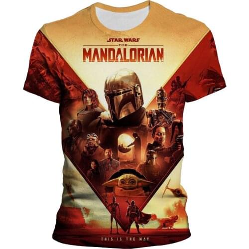 New Cool The Mandalorian T-shirt Child short sleeve top 3D Print Fashion Men Oversized t shirt Summer Streeetwear Women Shirts
