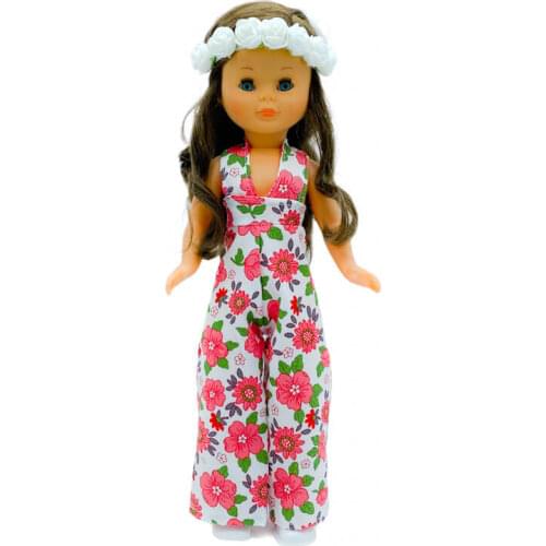 Jumpsuit pants Hood hippie, Hanger shoes doll Nancy famous. Made in Spain by Folk craftsmanship. Doll not included