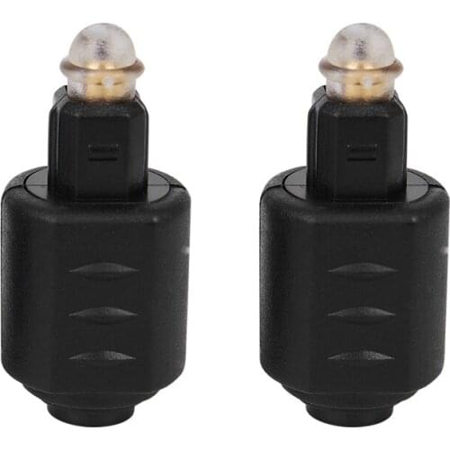 Top Deals 2 Packs Optical 3.5mm Female Mini Jack Plug To Digital Toslink M Audio Adapter