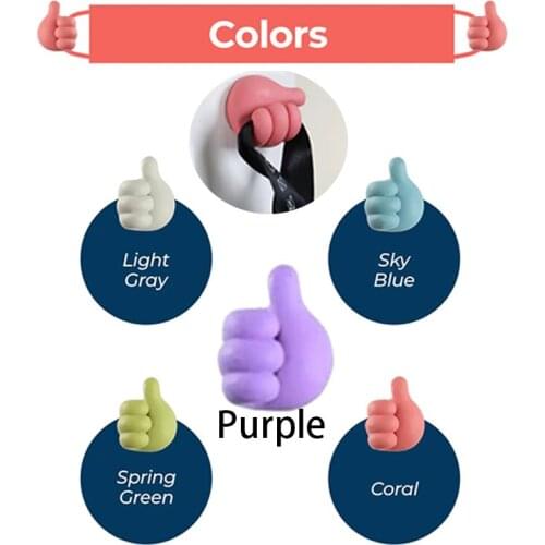 Multifunctional Clip Holder 5pcs Thumb Shape Storage Rack For Keys Cable Cloth Household Car Supplies Hooks Home Storage Holders