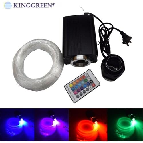 Super Brightness LED Fiber Optic Light Kit RGB Color LED Fiber Optic Light Engine With End Glow PMMA Fiber Optic Cable