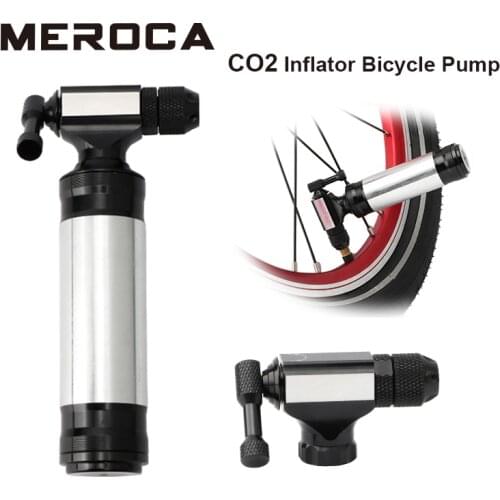 MEROCA CO2 Inflator Bicycle Pump No Cartridges Mini MTB Road Cycling Hand Bike Pump bike Tire Repair Kit