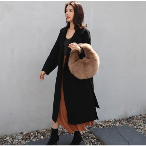 2020 New Luxury Women Real Fox Fur Bag Messenger Fox Fur Chain Shoulder Bag Ladies hand Tote Handbag Crossbody leather Bags