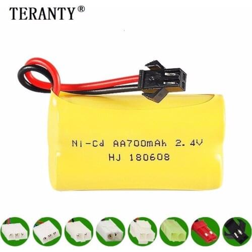 Upgrade 2.4v 700mah NiCD Battery For Rc Toys Cars Tanks Trucks Robots Guns Boats AA Ni-CD 2.4v Rechargeable Battery Pack 1pcs