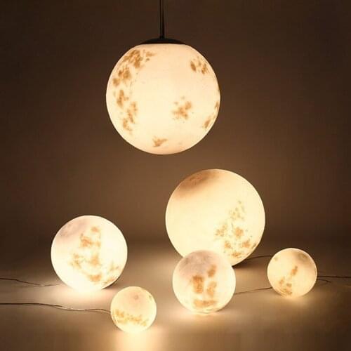 Wholesale modern simple restaurant ball acrylic moon chandelier bar post modern coffee shop personality lamp