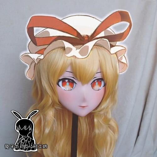 RK9162)Top Quality Handmade Female Resin Cosplay Japanese Role Play Kigurumi Mask Crossdresser Doll Transgender Mask
