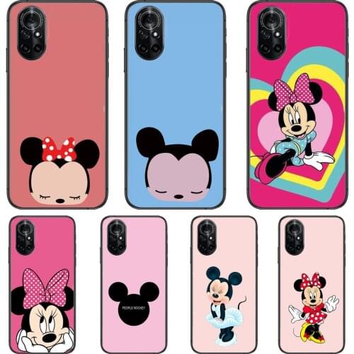 Pink Red Minnie Mouse Clear Phone Case For Huawei Honor 20 10 9 8A 7 5T X Pro Lite 5G Black Etui Coque Hoesjes Comic Fash desi
