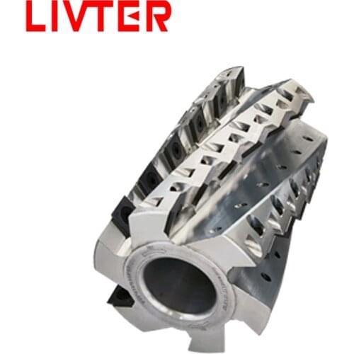 LIVTER Helical woodworking shaper knife shaft shear cut china factory heavy duty for planer wholesale wood spiral cutter head